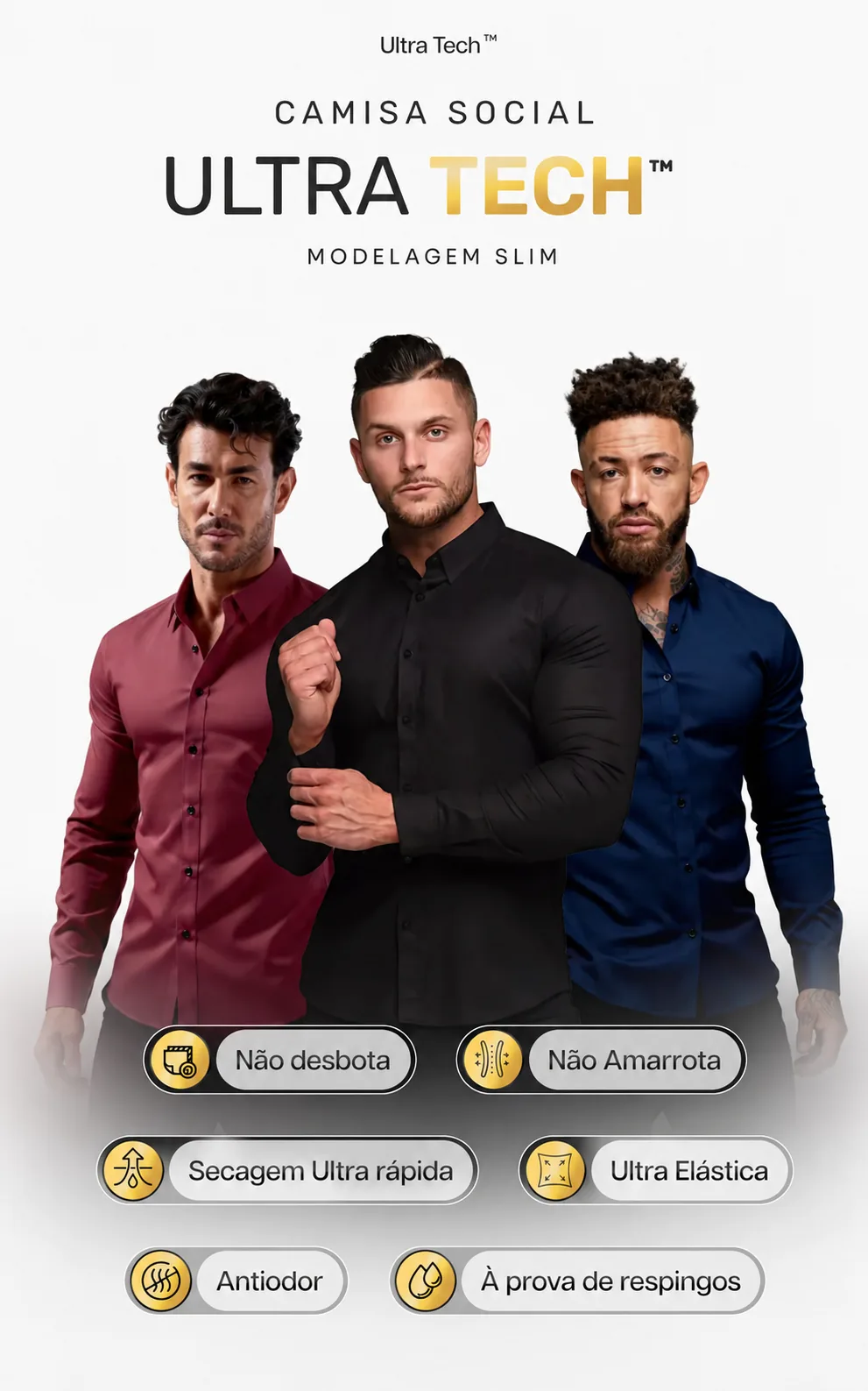 Camisa Social Ultra Tech – Modelagem Slim